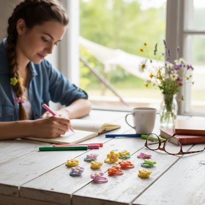 Imaginea din Elastice de păr pentru copii 10 buc  -  floricele