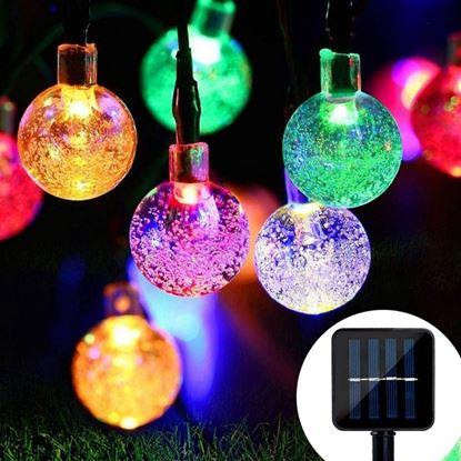 Imaginea Iluminat decorativ solar colorat, 30 becuri, 4,4 m