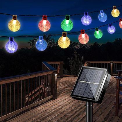 Imaginea din Iluminat decorativ solar colorat, 30 becuri, 4,4 m