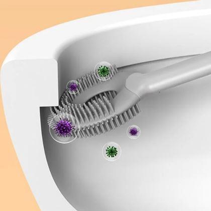 Imaginea din Periuță WC din silicon 2 în 1