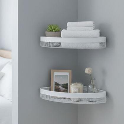 Imaginea din Etajeră metalică de colț cu montare adezivă