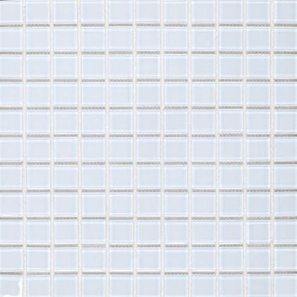 Imaginea din Mozaic de sticla pe grila 30 x 30 cm - alb -  alb
