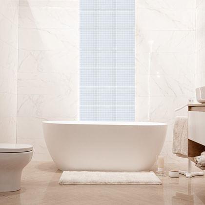 Imaginea din Mozaic de sticla pe grila 30 x 30 cm - alb -  alb