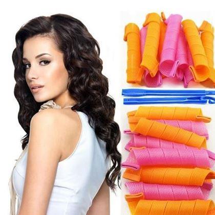Imaginea din Bigudiuri spiralate pentru păr 50 cm - 20 bucăți + cârlig
