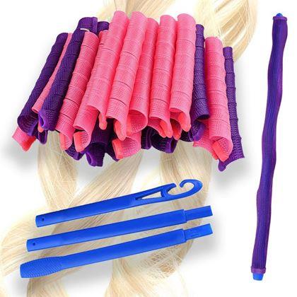 Imaginea din Bigudiuri spiralate pentru păr 50 cm - 20 bucăți + cârlig