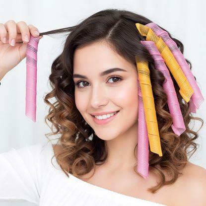 Imaginea Bigudiuri spiralate pentru păr 50 cm - 20 bucăți + cârlig