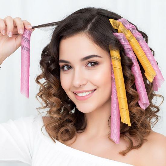 Imaginea din Bigudiuri spiralate pentru păr 50 cm - 20 bucăți + cârlig