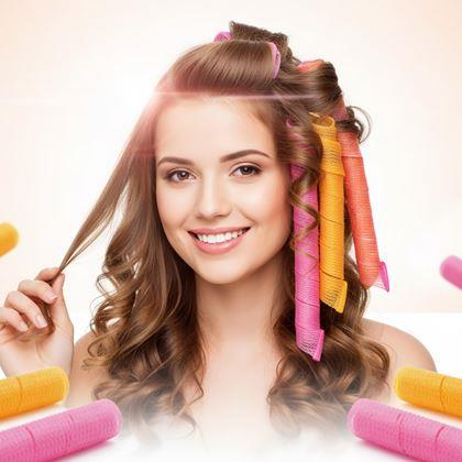 Imaginea din Bigudiuri spiralate pentru păr 50 cm - 20 bucăți + cârlig
