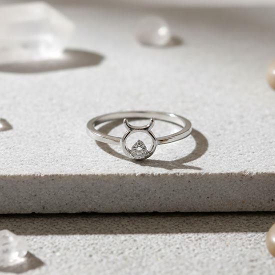 Imaginea din Inel ajustabil cu semn zodiacal - taur