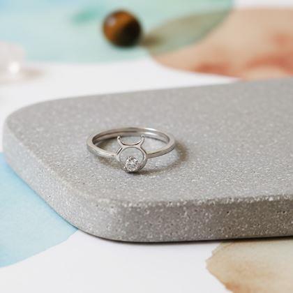 Imaginea din Inel ajustabil cu semn zodiacal - taur