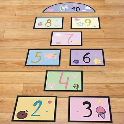 Imaginea din Autocolante pentru podea - șotron