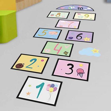 Imaginea din Autocolante pentru podea - șotron