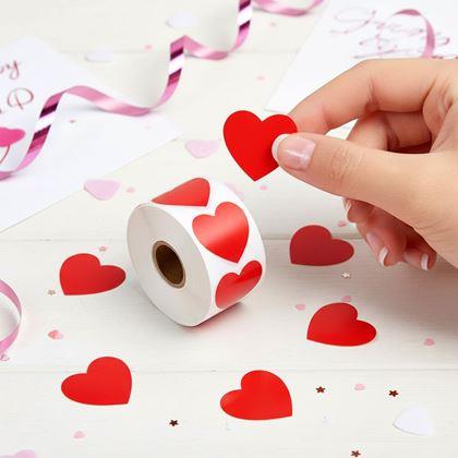 Imaginea din Etichete autocolante inimioare - 500 buc