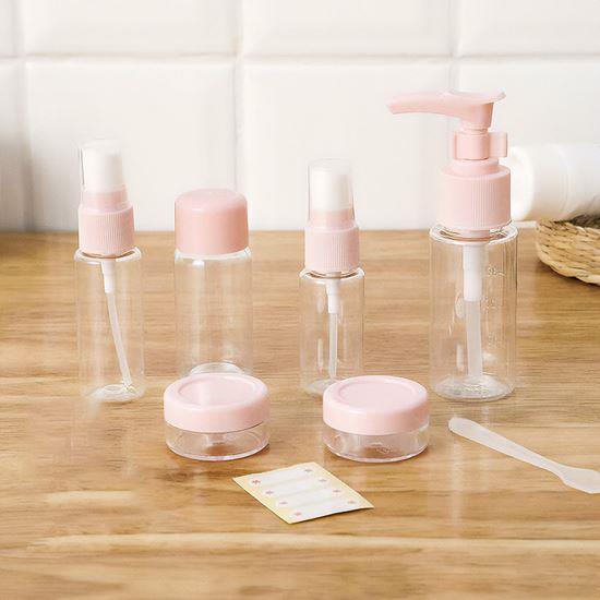 Imaginea din Set de sticluțe de voiaj pentru cosmetice în trusă pentru avion 50 ml