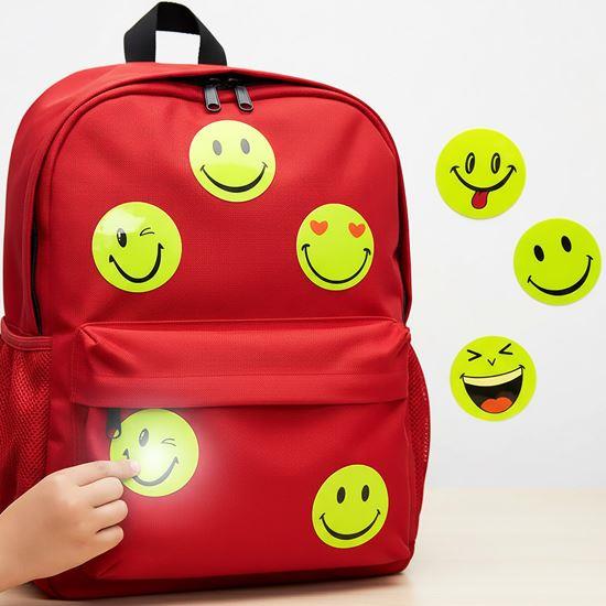 Imaginea din Sticker-uri reflexive cu fețe zâmbitoare 6 buc