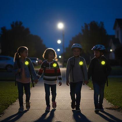 Imaginea din Sticker-uri reflexive cu fețe zâmbitoare 6 buc