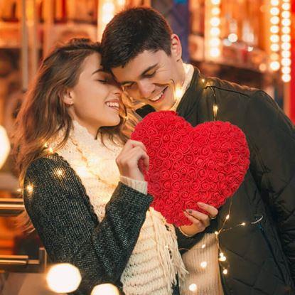 Imaginea Inimă veșnică din trandafiri 26 cm