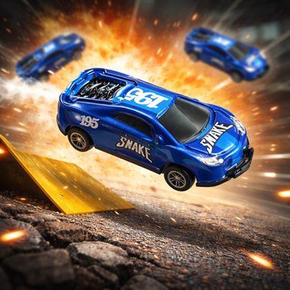 Imaginea din Mașinuță de cascadorii  - albastre