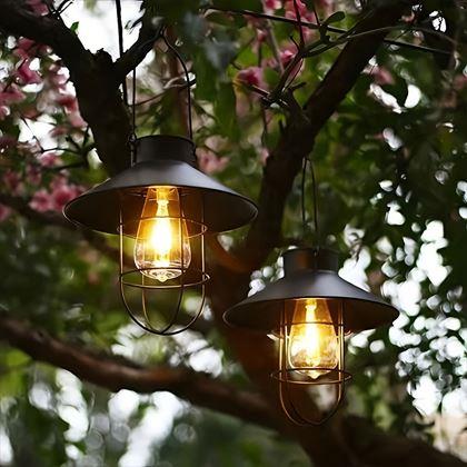 Imaginea din Lampă retro solară suspendată pentru grădină