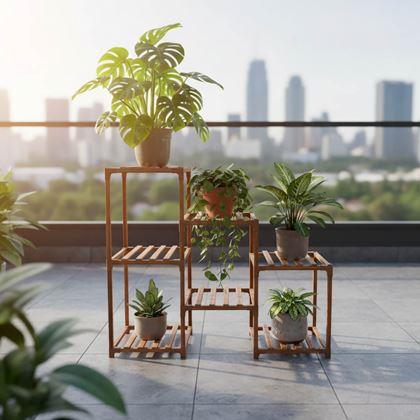 Imaginea din Suport din lemn pentru flori