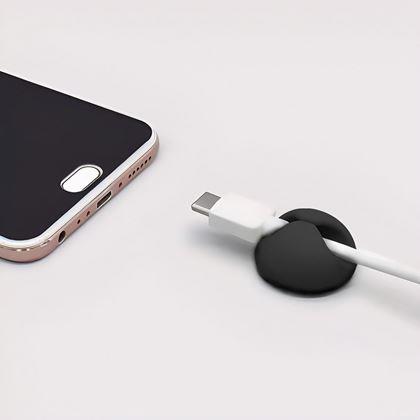 Imaginea din 5 buc. Suporturi autoadezive pentru cabluri - negru