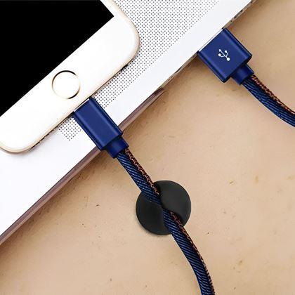 Imaginea din 5 buc. Suporturi autoadezive pentru cabluri - negru