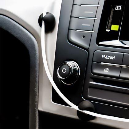 Imaginea din 5 buc. Suporturi autoadezive pentru cabluri - negru