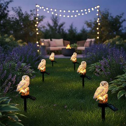 Imaginea Lumină solară de grădină în formă de bufniță