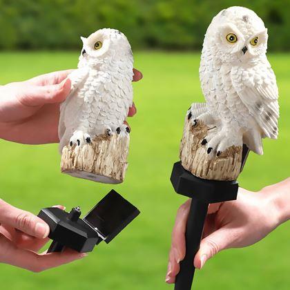 Imaginea din Lumină solară de grădină în formă de bufniță