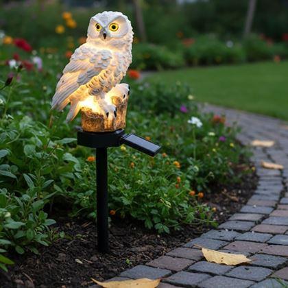 Imaginea din Lumină solară de grădină în formă de bufniță