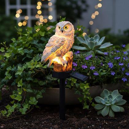 Imaginea din Lumină solară de grădină în formă de bufniță