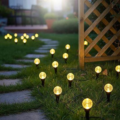 Imaginea Lumină LED solară pentru sol cu efect de bule - 10 puncte luminoase