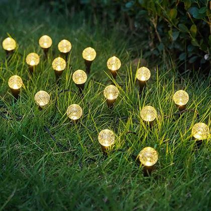 Imaginea din Lumină LED solară pentru sol cu efect de bule - 10 puncte luminoase