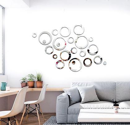 Imaginea din Etichete de perete/oglindă - cercuri
