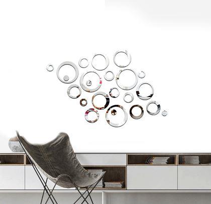 Imaginea din Etichete de perete/oglindă - cercuri