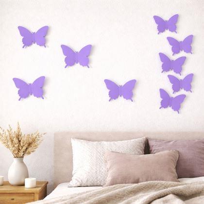 Imaginea din 3D fluturi de perete - mov