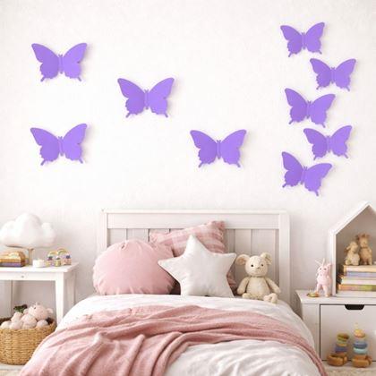 Imaginea din 3D fluturi de perete - mov