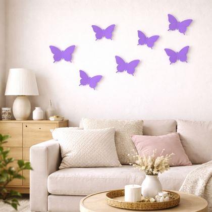 Imaginea din 3D fluturi de perete - mov