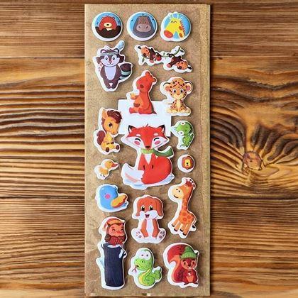 Imaginea din Autocolante bombate cu animăluțe  -  vulpe și prietenii