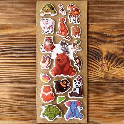 Imaginea din Autocolante bombate cu animăluțe  -  ursuleț și prietenii