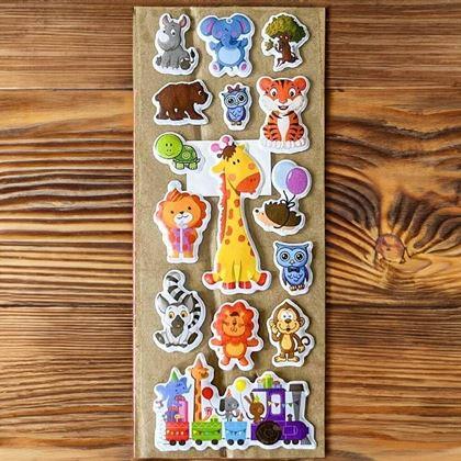 Imaginea din Autocolante bombate cu animăluțe  -  girafă și prietenii