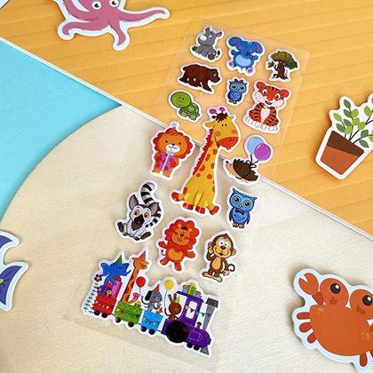Imaginea din Autocolante bombate cu animăluțe  -  girafă și prietenii