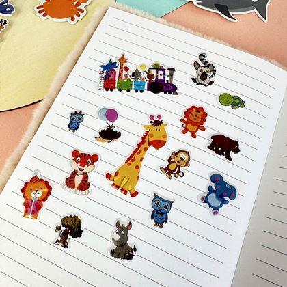 Imaginea din Autocolante bombate cu animăluțe  -  girafă și prietenii