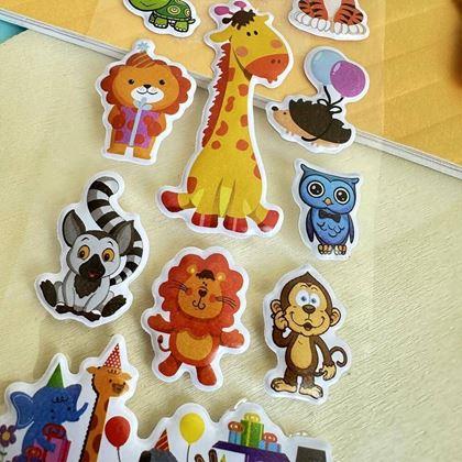 Imaginea din Autocolante bombate cu animăluțe  -  girafă și prietenii