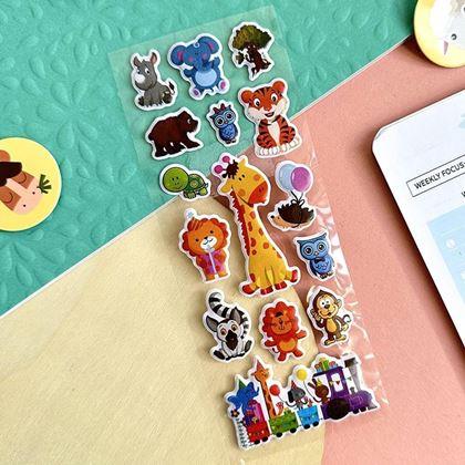 Imaginea din Autocolante bombate cu animăluțe  -  girafă și prietenii