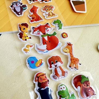 Imaginea din Autocolante bombate cu animăluțe  -  vulpe și prietenii