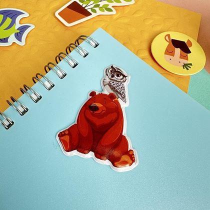 Imaginea din Autocolante bombate cu animăluțe  -  ursuleț și prietenii