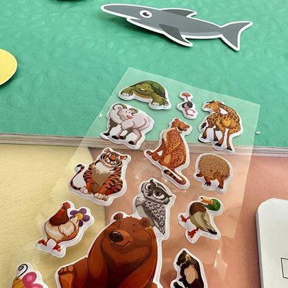 Imaginea din Autocolante bombate cu animăluțe  -  ursuleț și prietenii