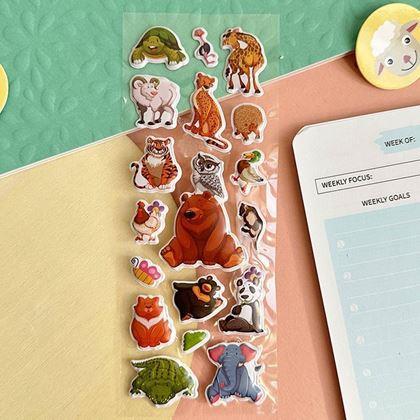 Imaginea din Autocolante bombate cu animăluțe  -  ursuleț și prietenii