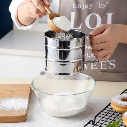 Imaginea din Sita de bucatarie din otel inoxidabil cu cana de masurat